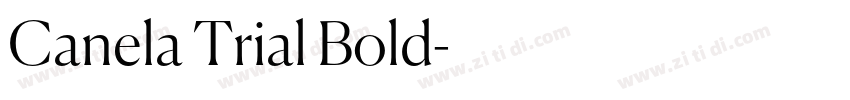 Canela Trial Bold字体转换
